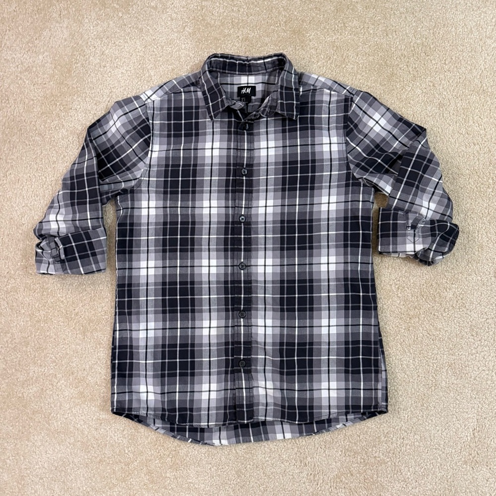 Black Plaid Shirt